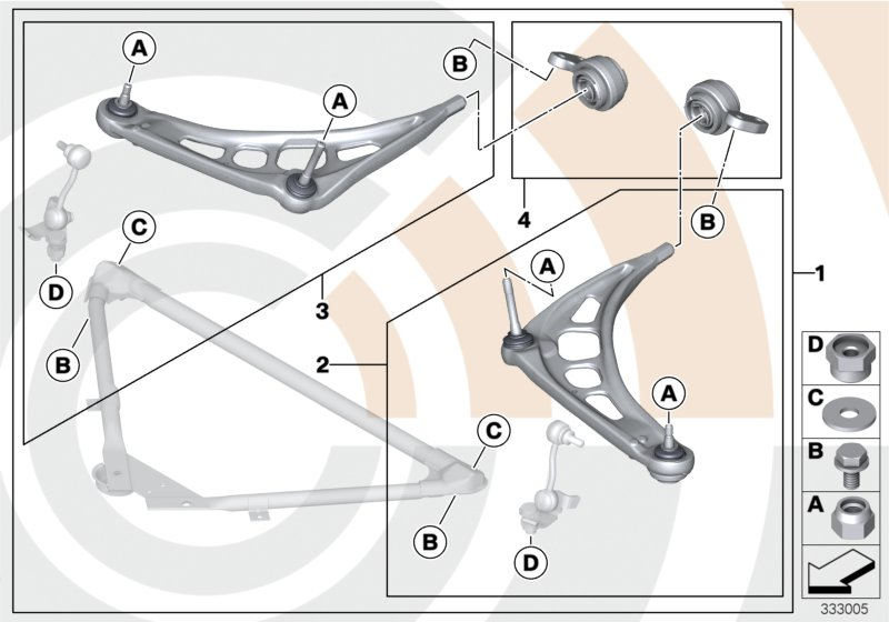 BMW (BRILLIANCE) 31 12 2 343 358 - Рычаг подвески колеса parts5.com