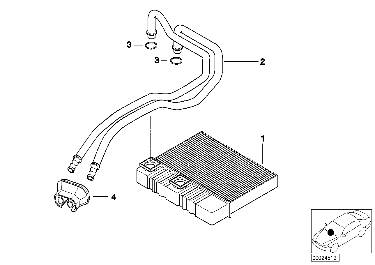 BMW (BRILLIANCE) 64 11 8 372 783 - Теплообменник, отопление салона parts5.com