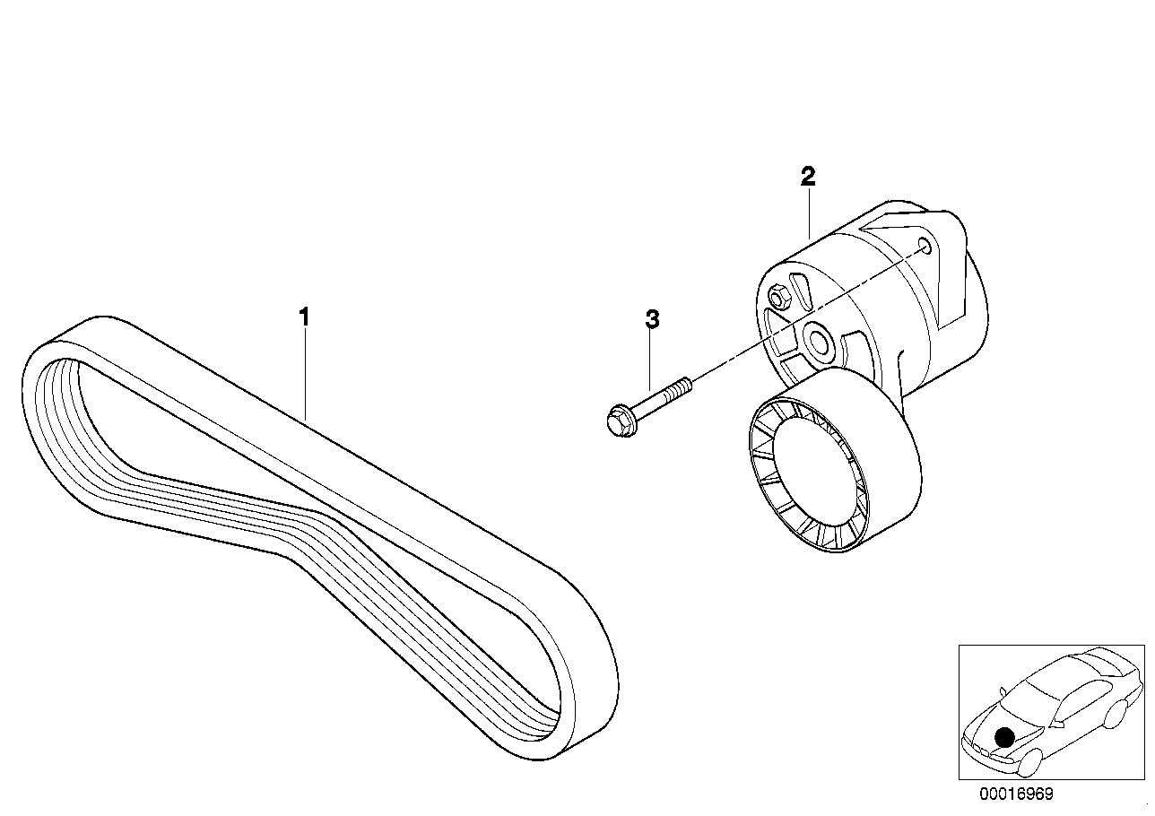 BMW 11 28 1 437 450 - V-Ribbed Belt parts5.com