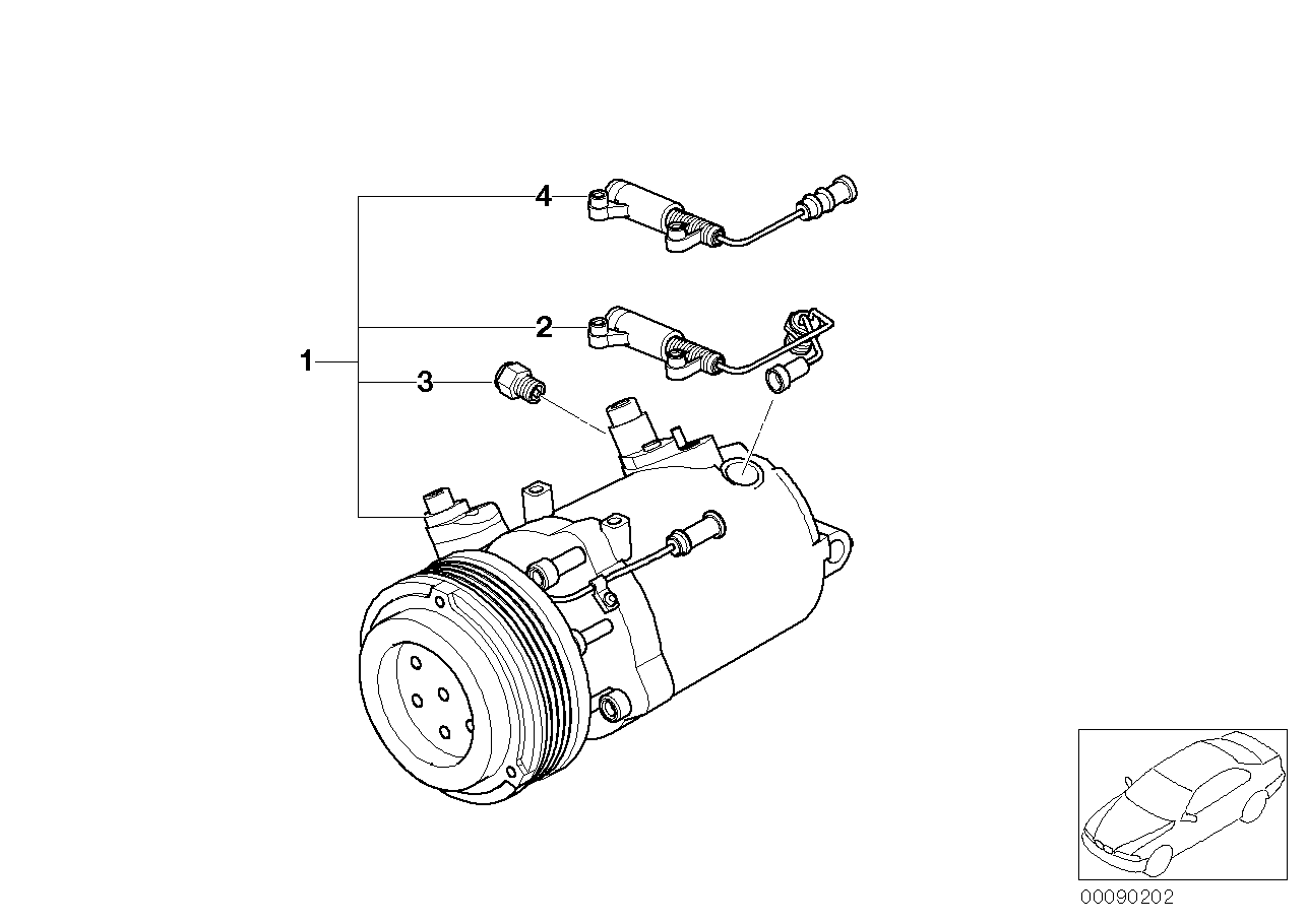 BMW 64 52 6 910 458 - Компрессор кондиционера parts5.com