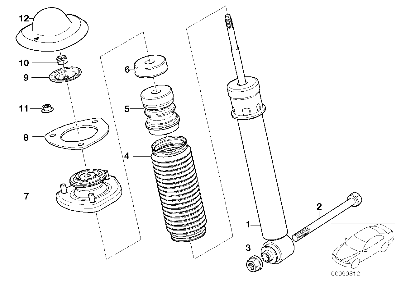 BMW 33 52 1 096 278 - Амортизатор parts5.com