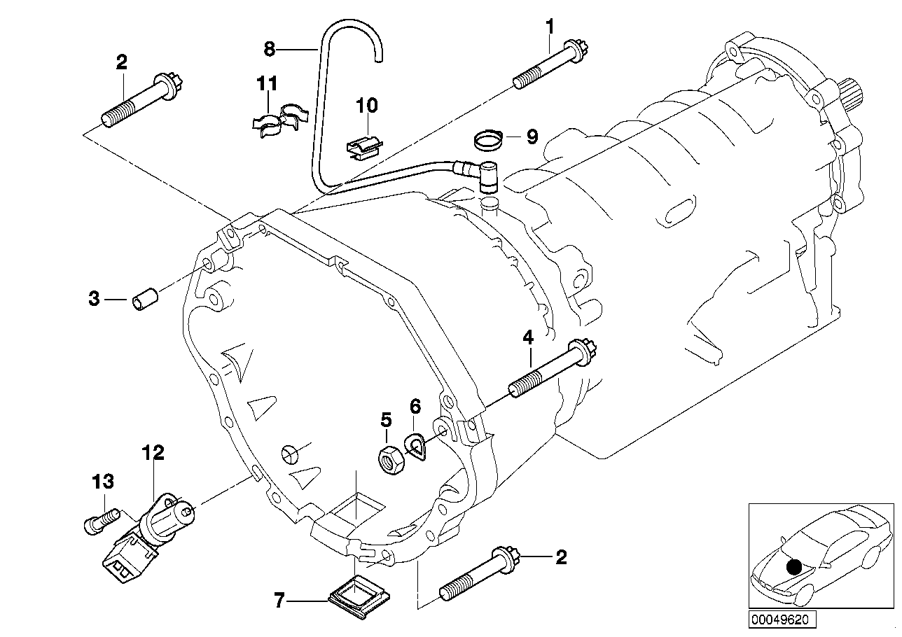 BMW 12 14 1 433 264 - Датчик импульсов, коленвал parts5.com