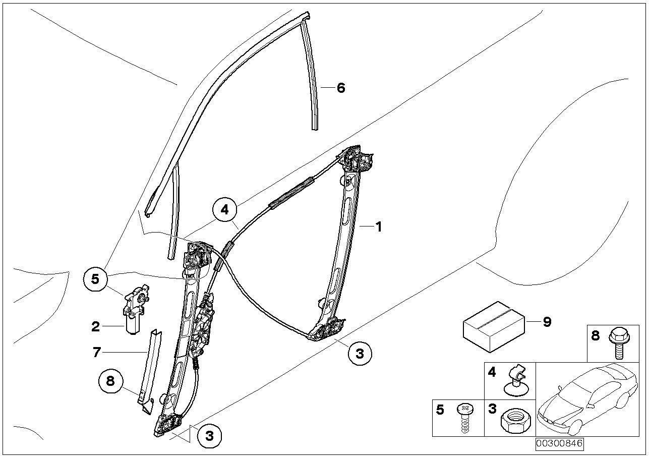 BMW 51 33 8 251 351 - Стеклоподъемник parts5.com