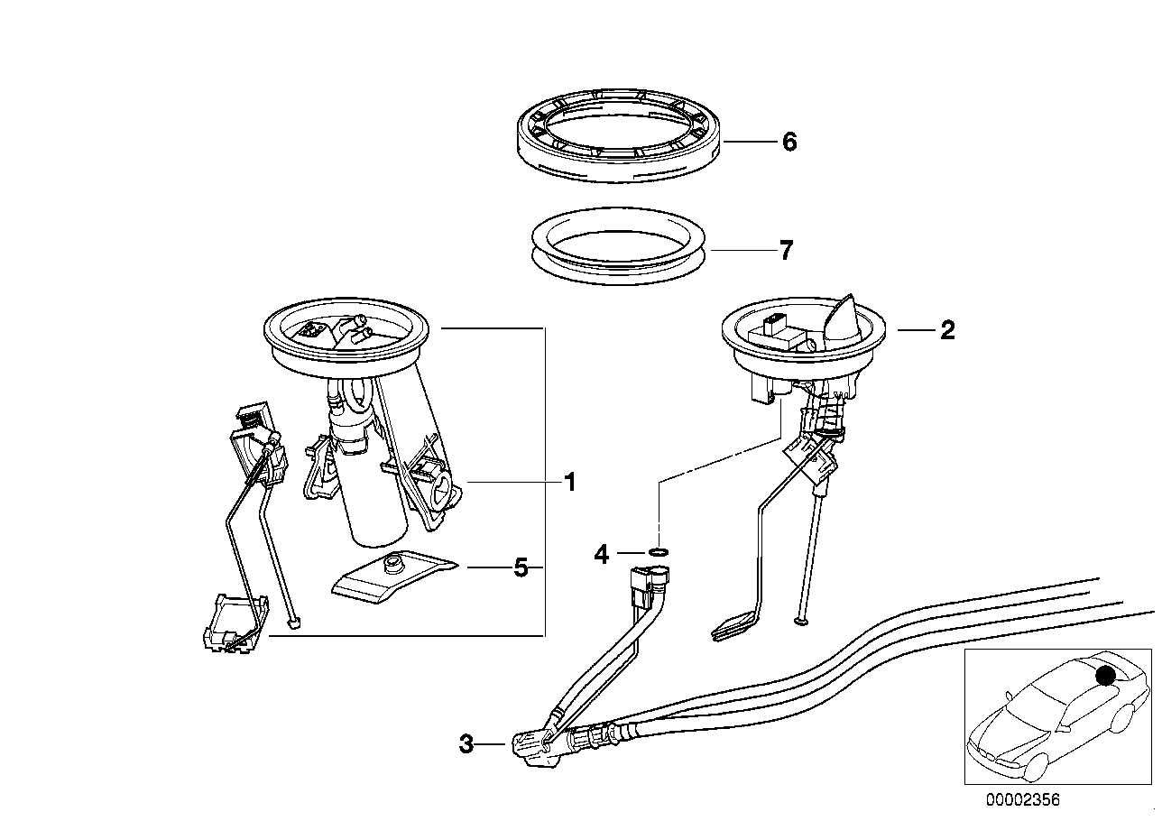 BMW 16146758736 - Топливный насос parts5.com