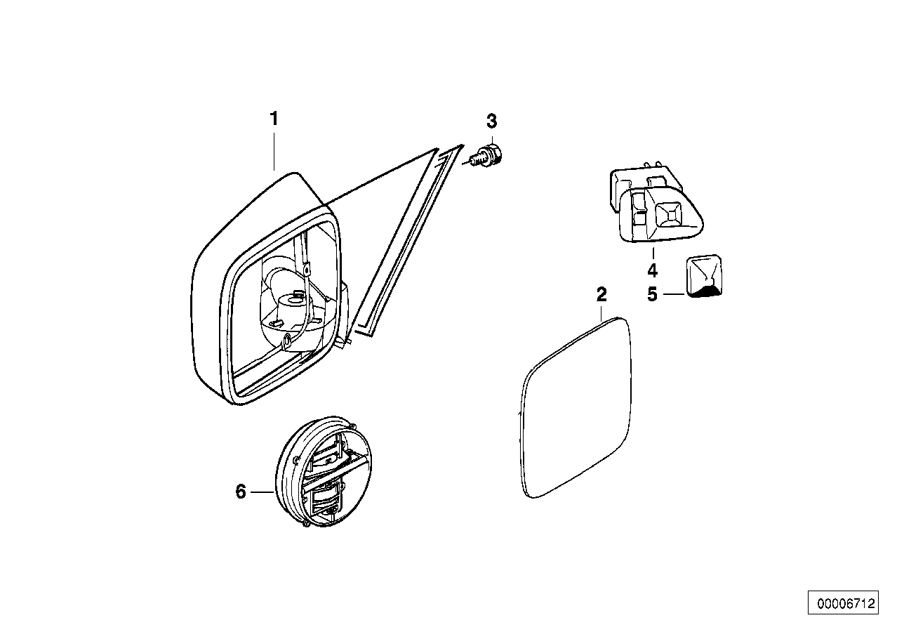 BMW 51168119710 - Зеркальное стекло, наружное зеркало parts5.com