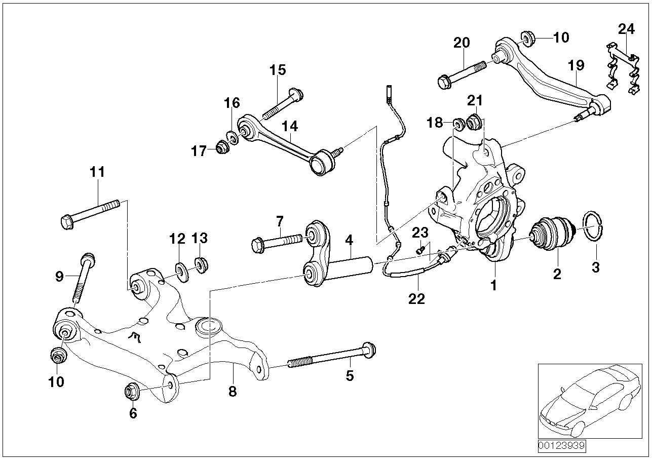 BMW 33326770906 - Wheel carrier, rear right parts5.com