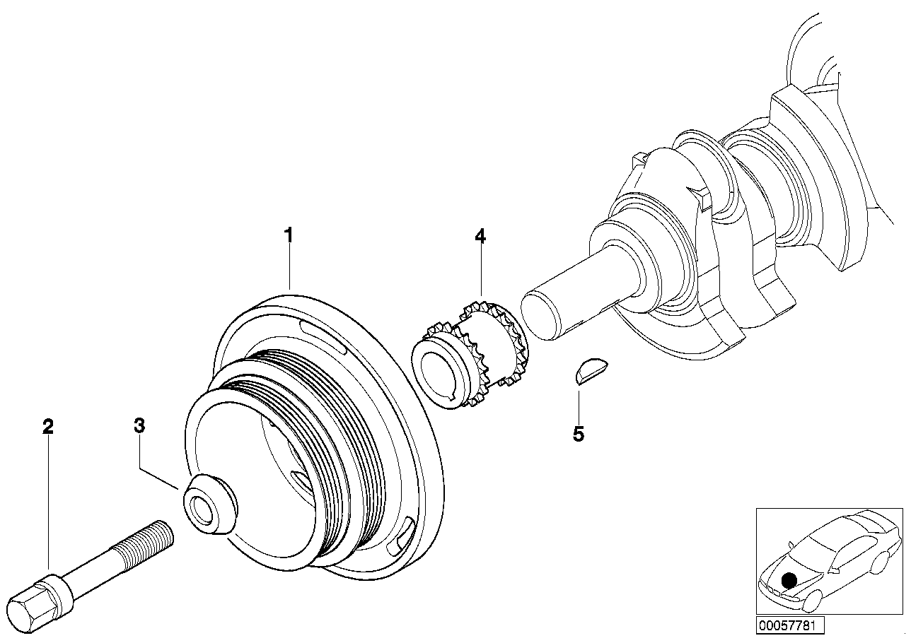 BMW 11237513862 - Шкив коленчатого вала parts5.com