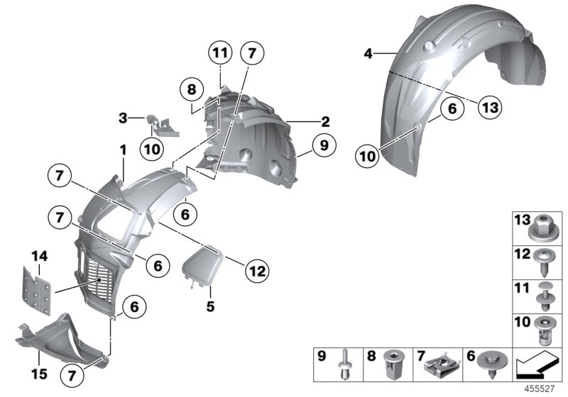 BMW 51717186727 - Обшивка, колесная ниша parts5.com