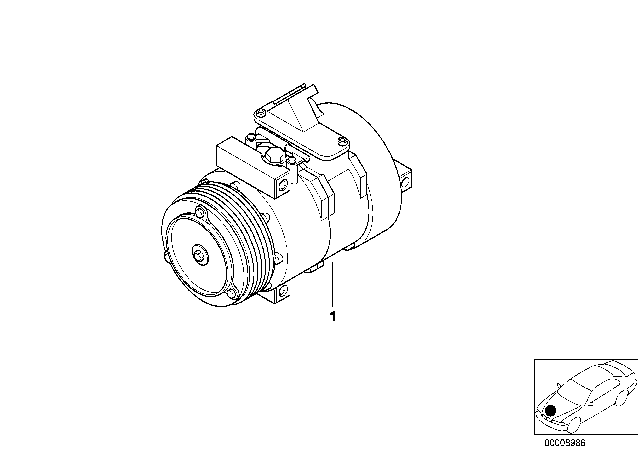 BMW 64 52 8 385 919 - Компрессор кондиционера parts5.com