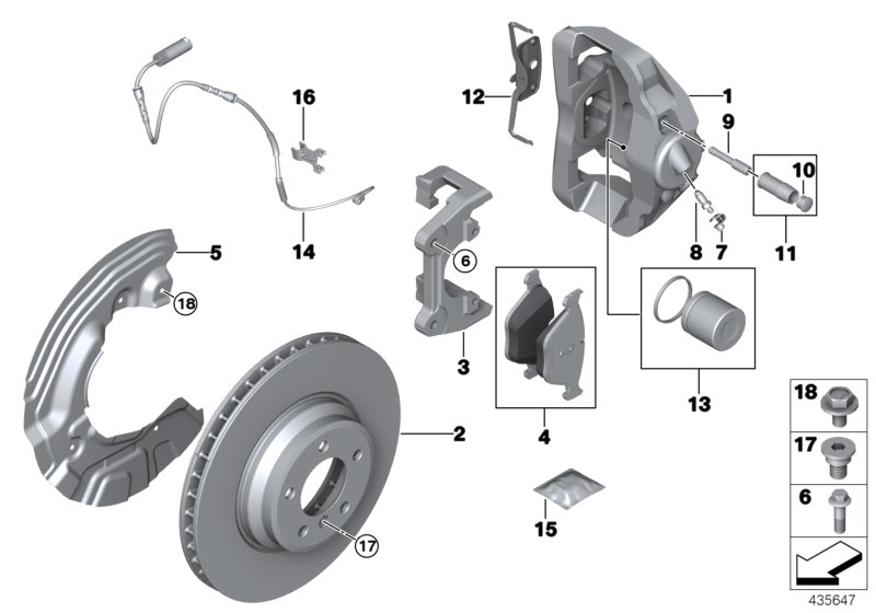 BMW 34 11 6 773 201 - Тормозной суппорт parts5.com