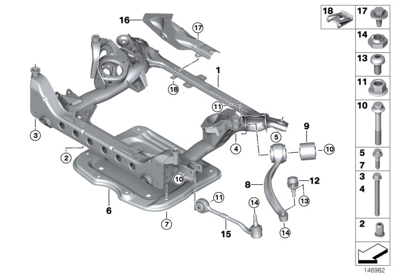 BMW 31 12 6 768 818 - Сайлентблок, рычаг подвески колеса parts5.com