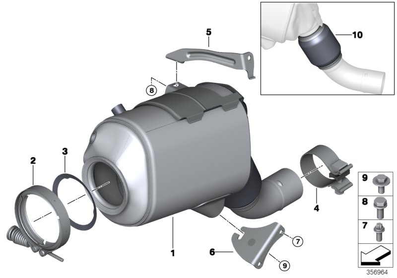 BMW 18307806413 - Сажевый / частичный фильтр, система выхлопа ОГ parts5.com