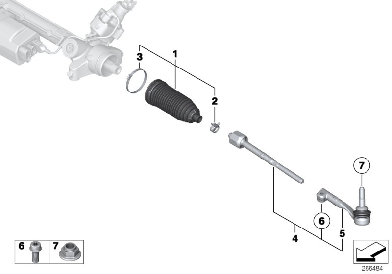 BMW 32106782252 - Комплект пыльника, рулевое управление parts5.com