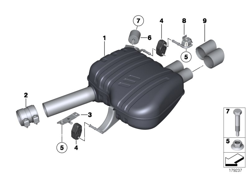 BMW 18308511729 - Насадка выпускной трубы parts5.com