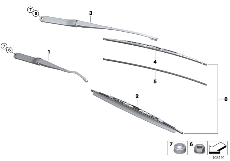 BMW 61617198670 - Wiper Blade parts5.com