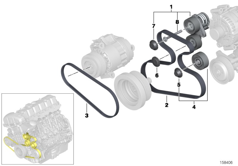 BMW 11 28 7 552 084 - V-Ribbed Belt parts5.com