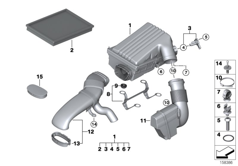 BMW 13717548885 - Воздушный фильтр parts5.com