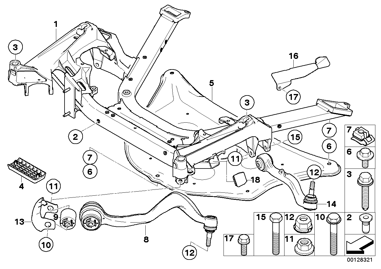 BMW 31126765991 - Сайлентблок, рычаг подвески колеса parts5.com