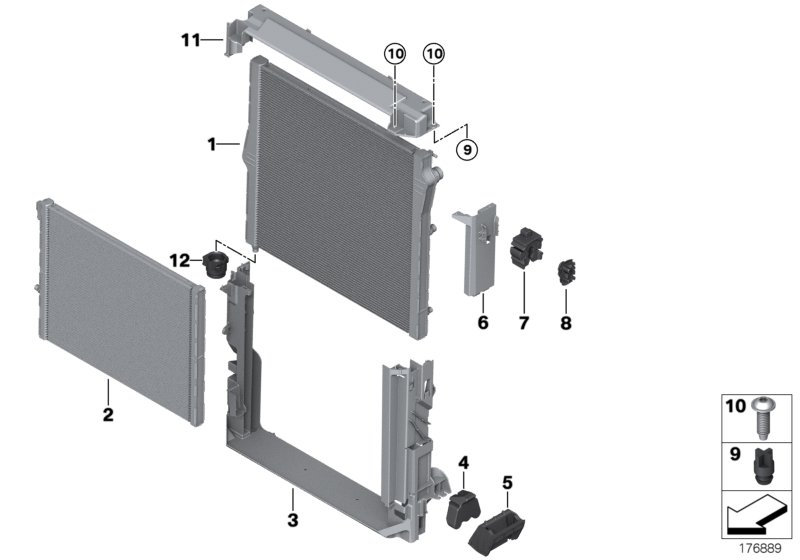 BMW 17 11 7 533 537 - Держатель радиатора parts5.com