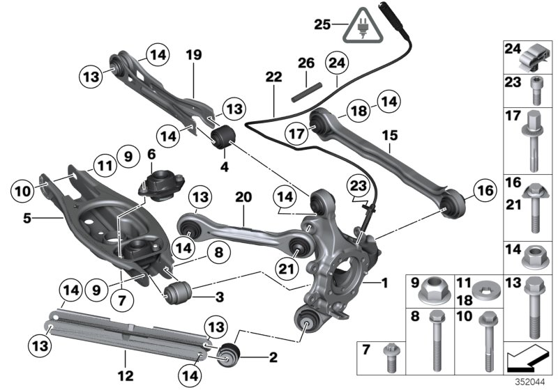 BMW 33 32 6 792 553 - Сайлентблок, рычаг подвески колеса parts5.com