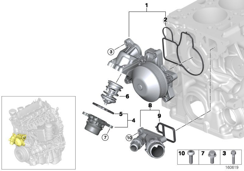 BMW 11 51 7 805 191 - Термостат, охлаждающая жидкость parts5.com