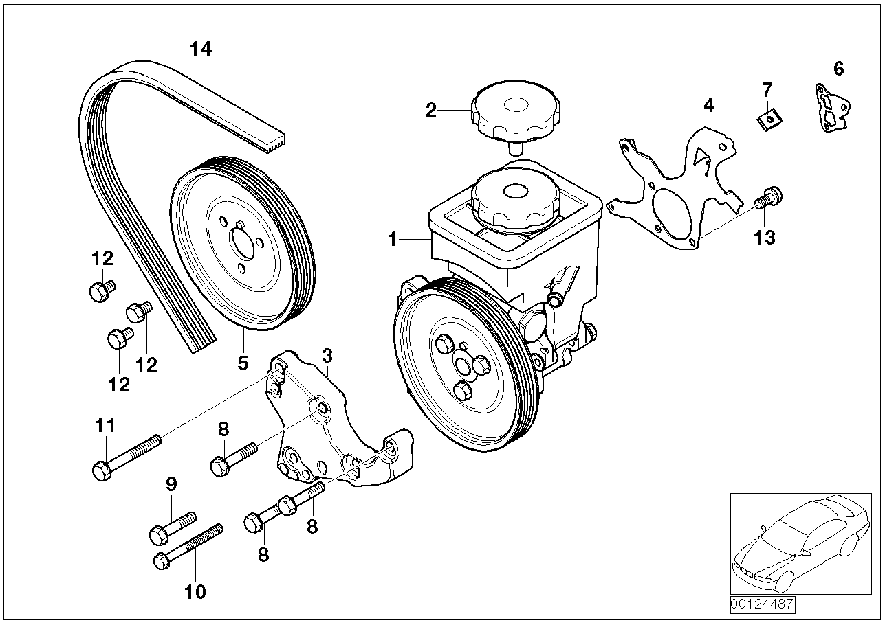 BMW 32 41 6 761 876 - Гидравлический насос, рулевое управление, ГУР parts5.com