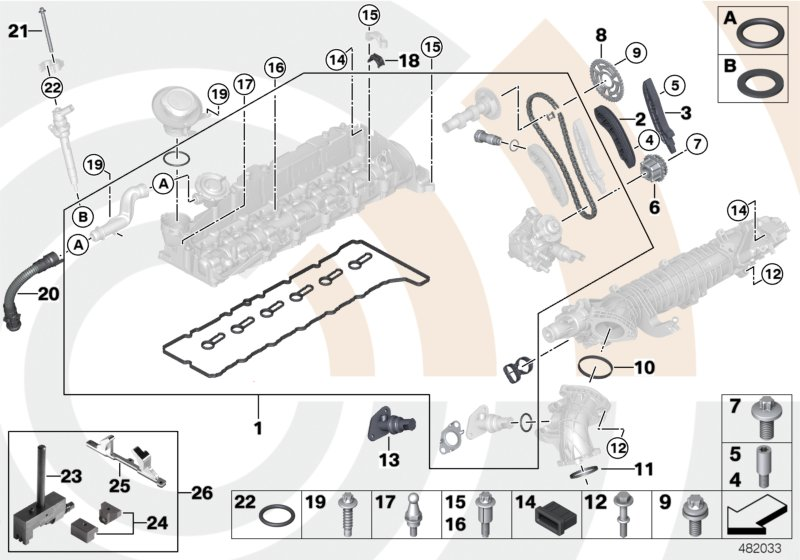 BMW 11 31 7 797 516 - Комплект цепи привода распредвала parts5.com