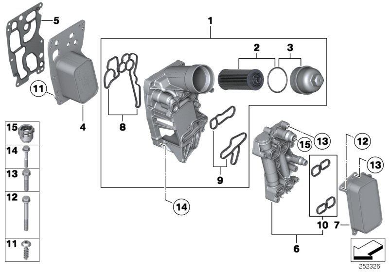 BMW 11428510855 - Масляный радиатор, двигательное масло parts5.com