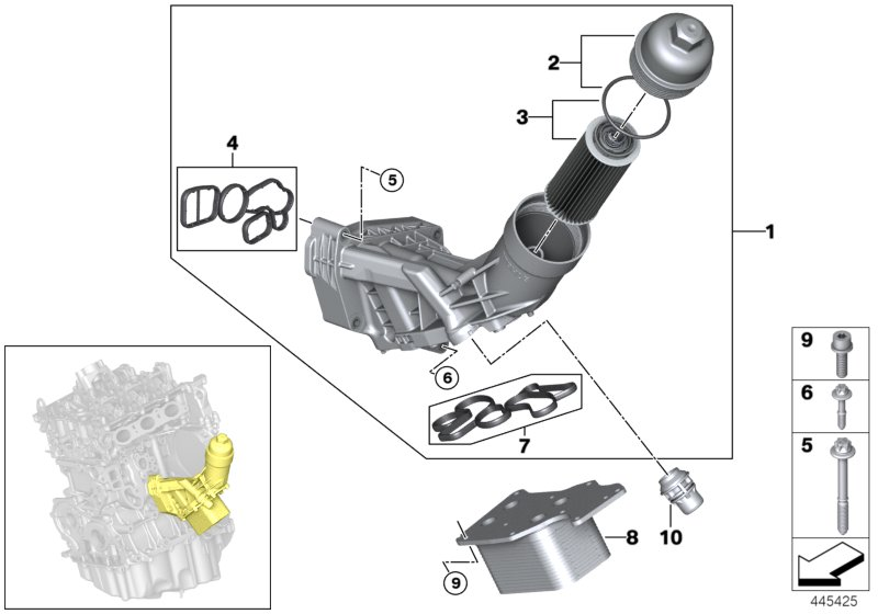 BMW 11428585624 - Масляный радиатор, двигательное масло parts5.com