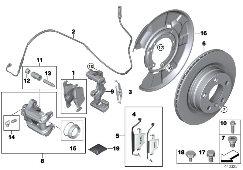 Mini 34216850857 - Ремкомплект, тормозной суппорт parts5.com