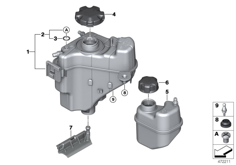 BMW (BRILLIANCE) 17138617045 - Компенсационный бак, охлаждающая жидкость parts5.com