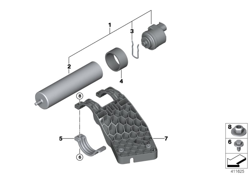 BMW 13328572515 - Топливный фильтр parts5.com