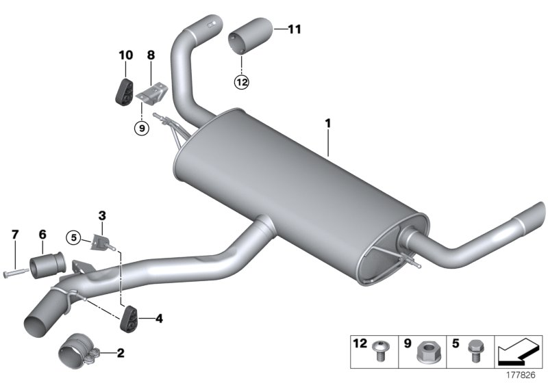 BMW 18307535435 - Насадка выпускной трубы parts5.com