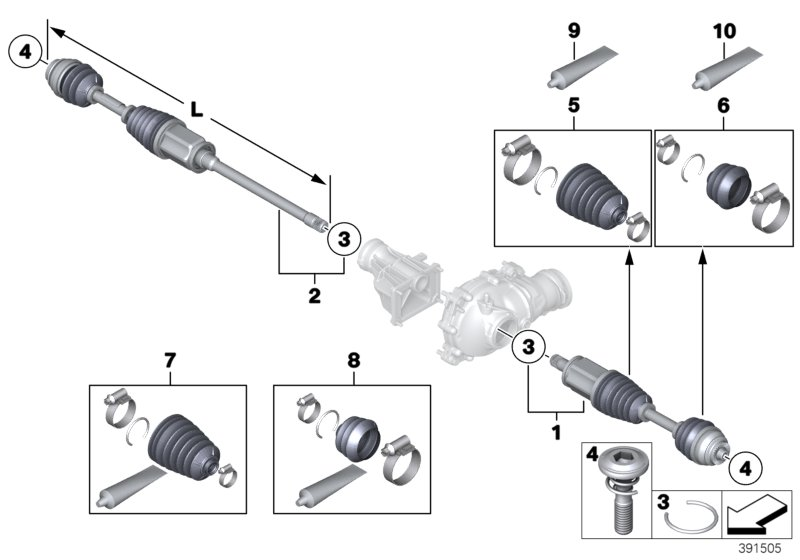 BMW 31607605511 - Приводной вал parts5.com