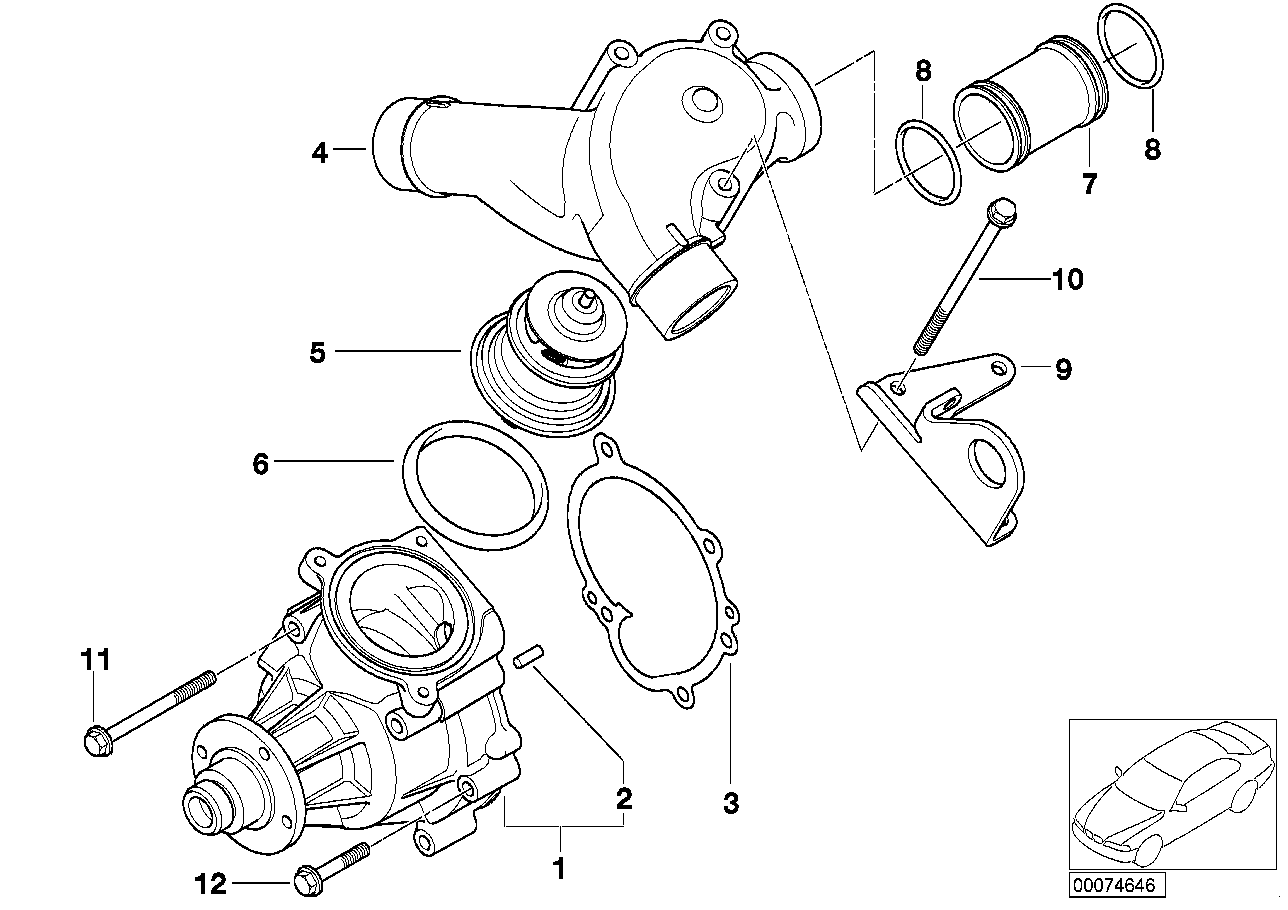 BMW 11 53 1 318 402 - Прокладка, термостат parts5.com