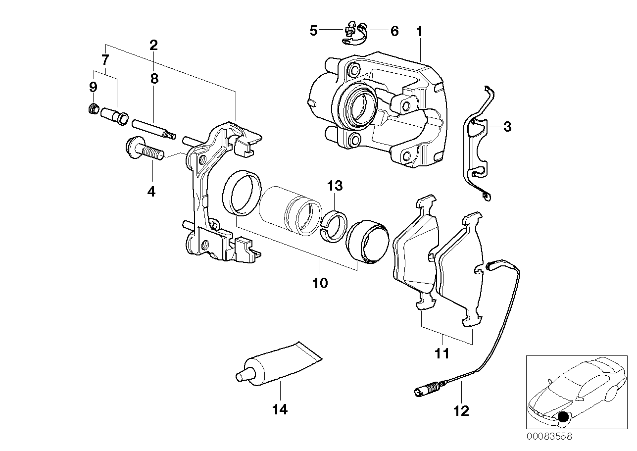 BMW 34211164187 - Тормозной суппорт parts5.com