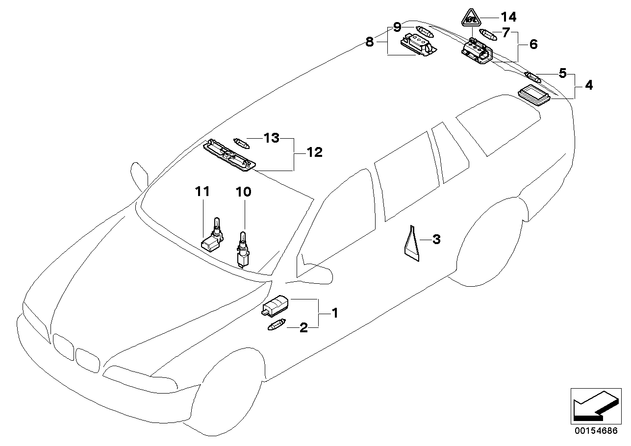 BMW 51138236878 - Лампа накаливания, габаритные фонари parts5.com