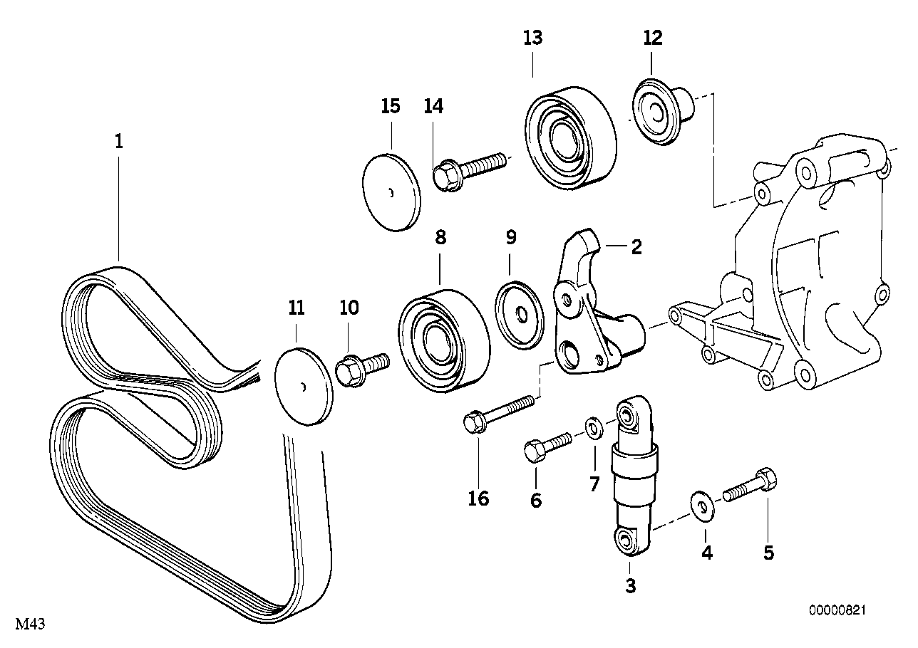 BMW 11 28 1 247 986 - Поликлиновой ремень parts5.com