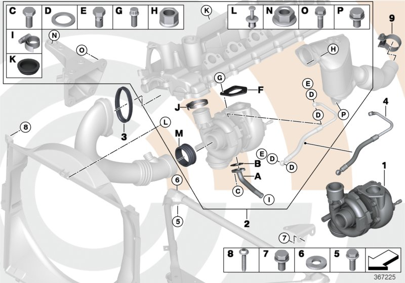 BMW 11652249950* - Турбина, компрессор parts5.com