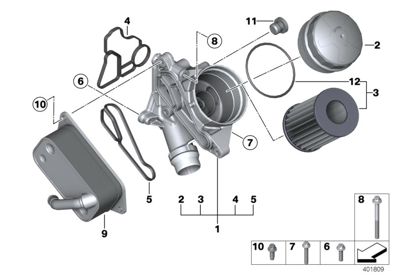 BMW 11 42 7 525 333 - Масляный радиатор, двигательное масло parts5.com