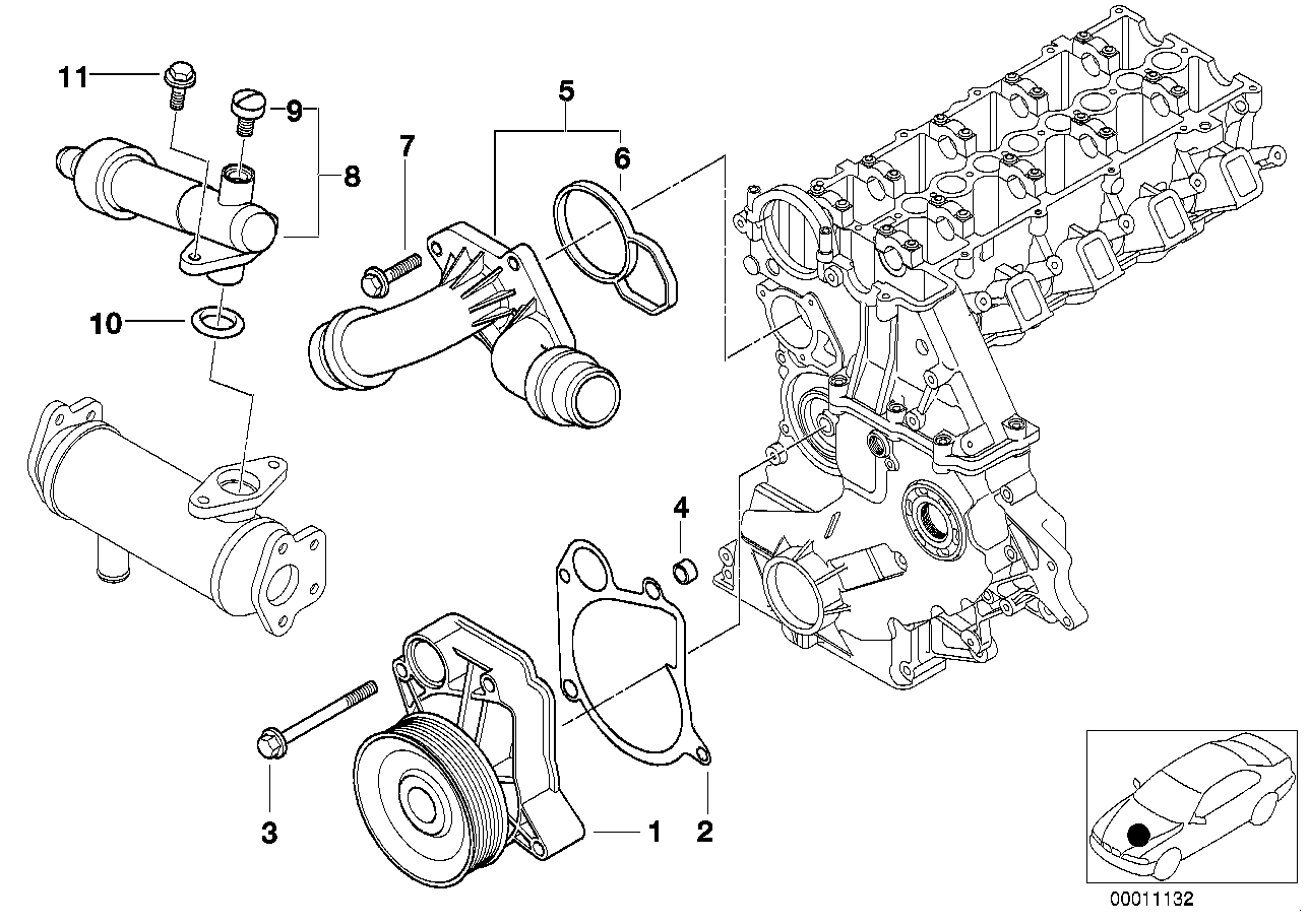 BMW 11 51 0 393 730 - Водяной насос parts5.com