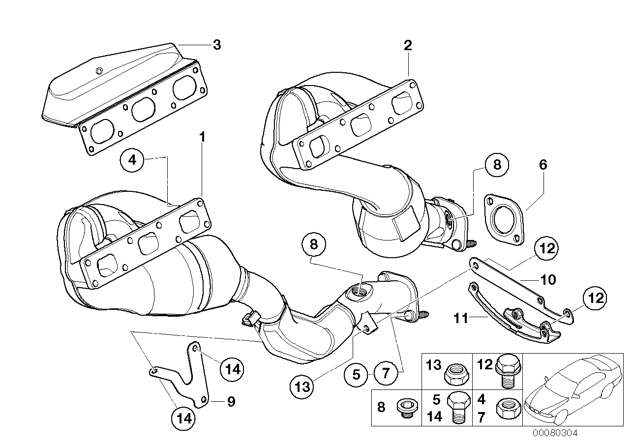 BMW 11 62 7 522 585 - Прокладка, выпускной коллектор parts5.com