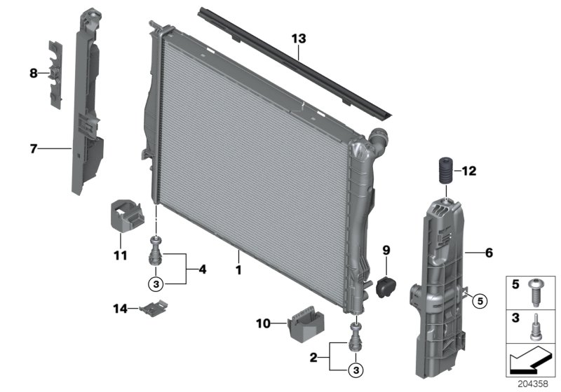 Alpina 17117564654 - Радиатор, охлаждение двигателя parts5.com