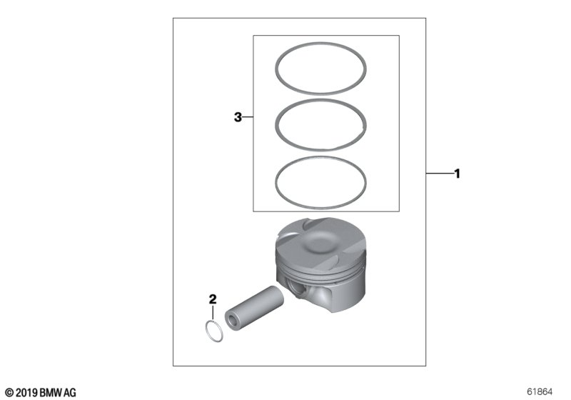 BMW 11257561848 - Комплект поршневых колец parts5.com