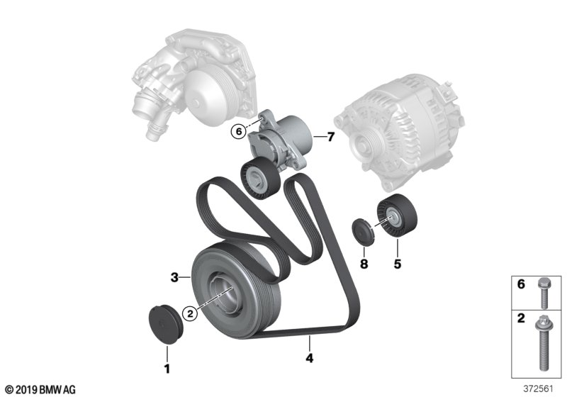 BMW 11 28 8 573 415 - Поликлиновой ремень parts5.com