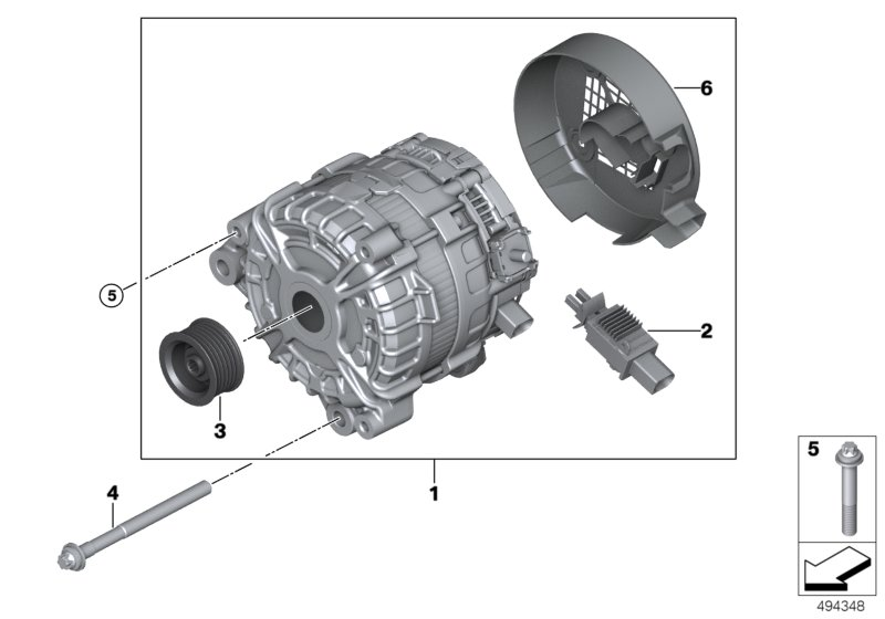 BMW 12317646815 - Генератор parts5.com