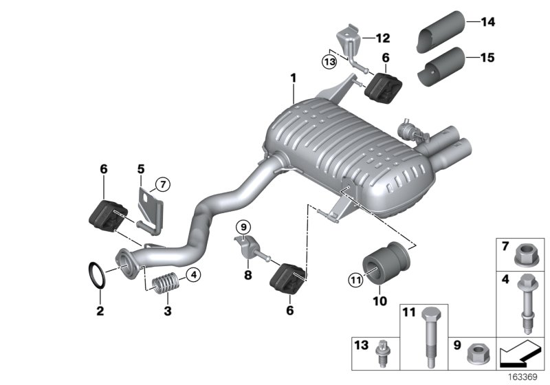 BMW 18307553642 - Насадка выпускной трубы parts5.com