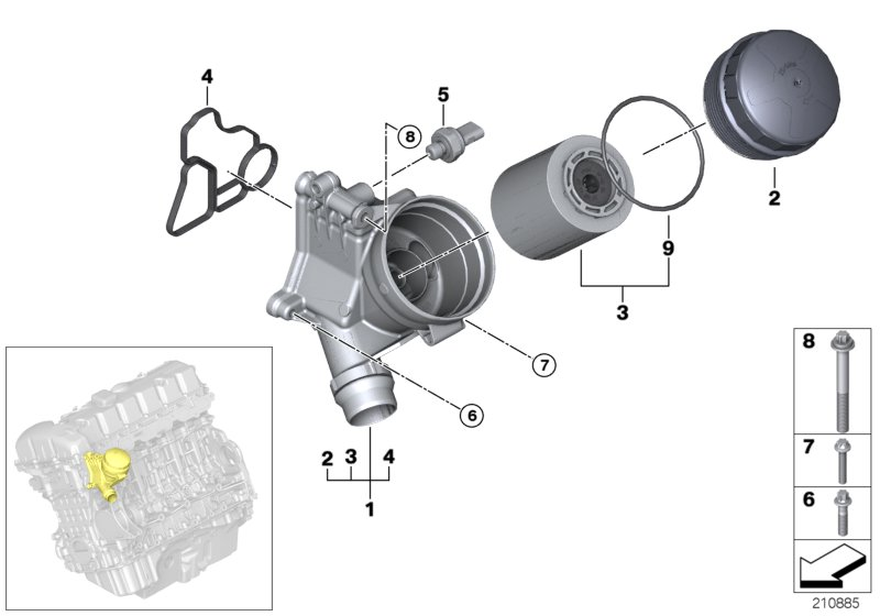 BMW 11 42 8 637 821 - Прокладка, маслянный фильтр parts5.com