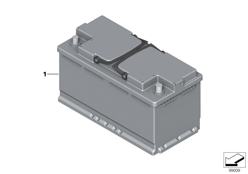 BMW 61217586960 - Стартерная аккумуляторная батарея, АКБ parts5.com