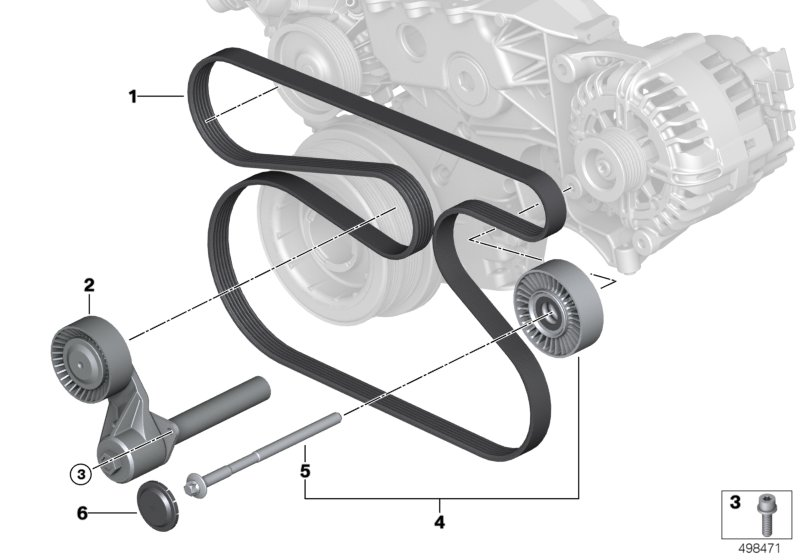 BMW 11 28 7 799 851 - Натяжитель, поликлиновый ремень parts5.com